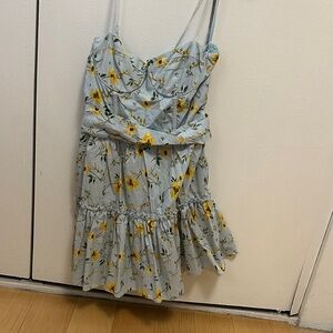 Blue/ Sunflower spring dress